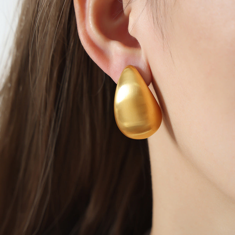 Dewdrop Gloss Earrings | 18K Gold Plating