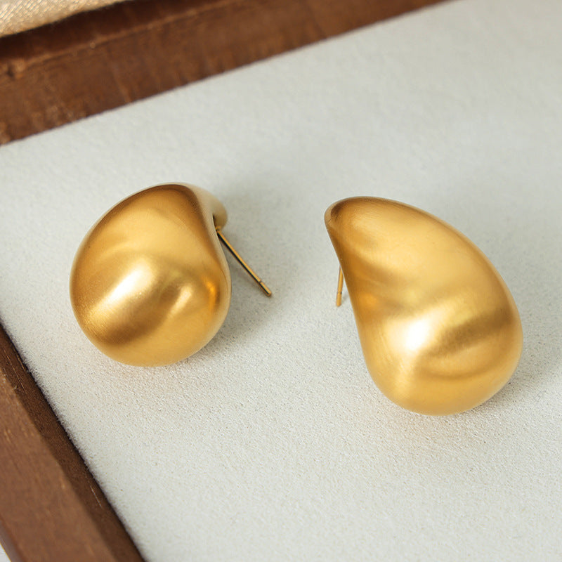 Dewdrop Gloss Earrings | 18K Gold Plating
