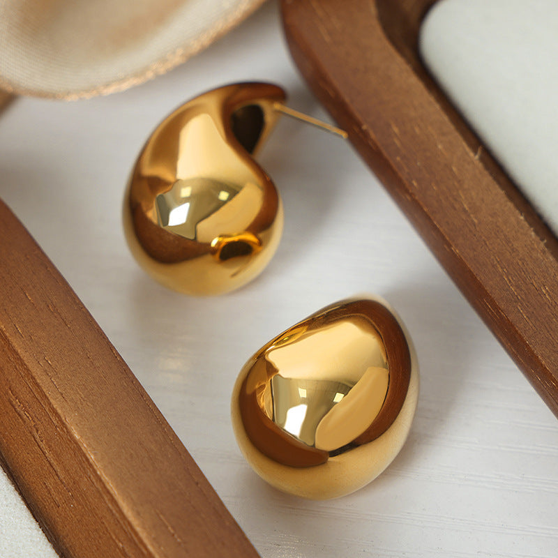 Dewdrop Gloss Earrings | 18K Gold Plating