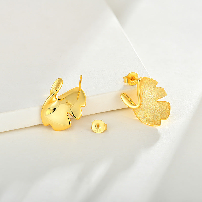 Gingko Bloom Earrings | 925 Sterling Silver - 14K Gold Plating