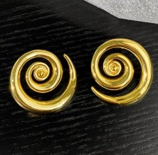 Vorta Spiral Hoops | 18K Gold Plated