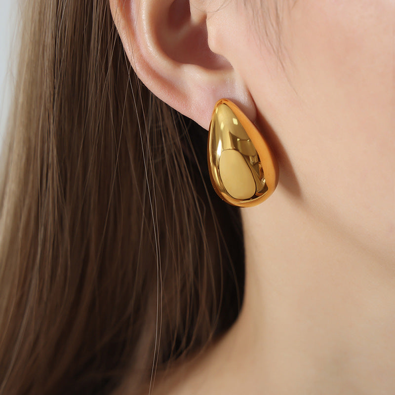 Dewdrop Gloss Earrings | 18K Gold Plating