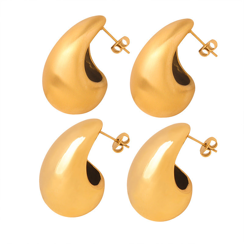 Dewdrop Gloss Earrings | 18K Gold Plating