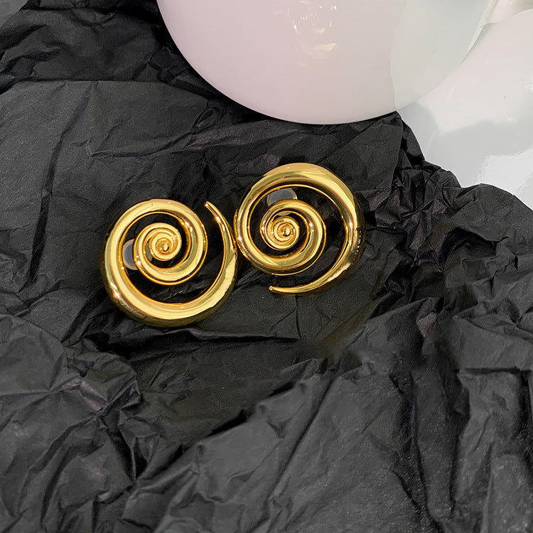 Vorta Spiral Hoops | 18K Gold Plated