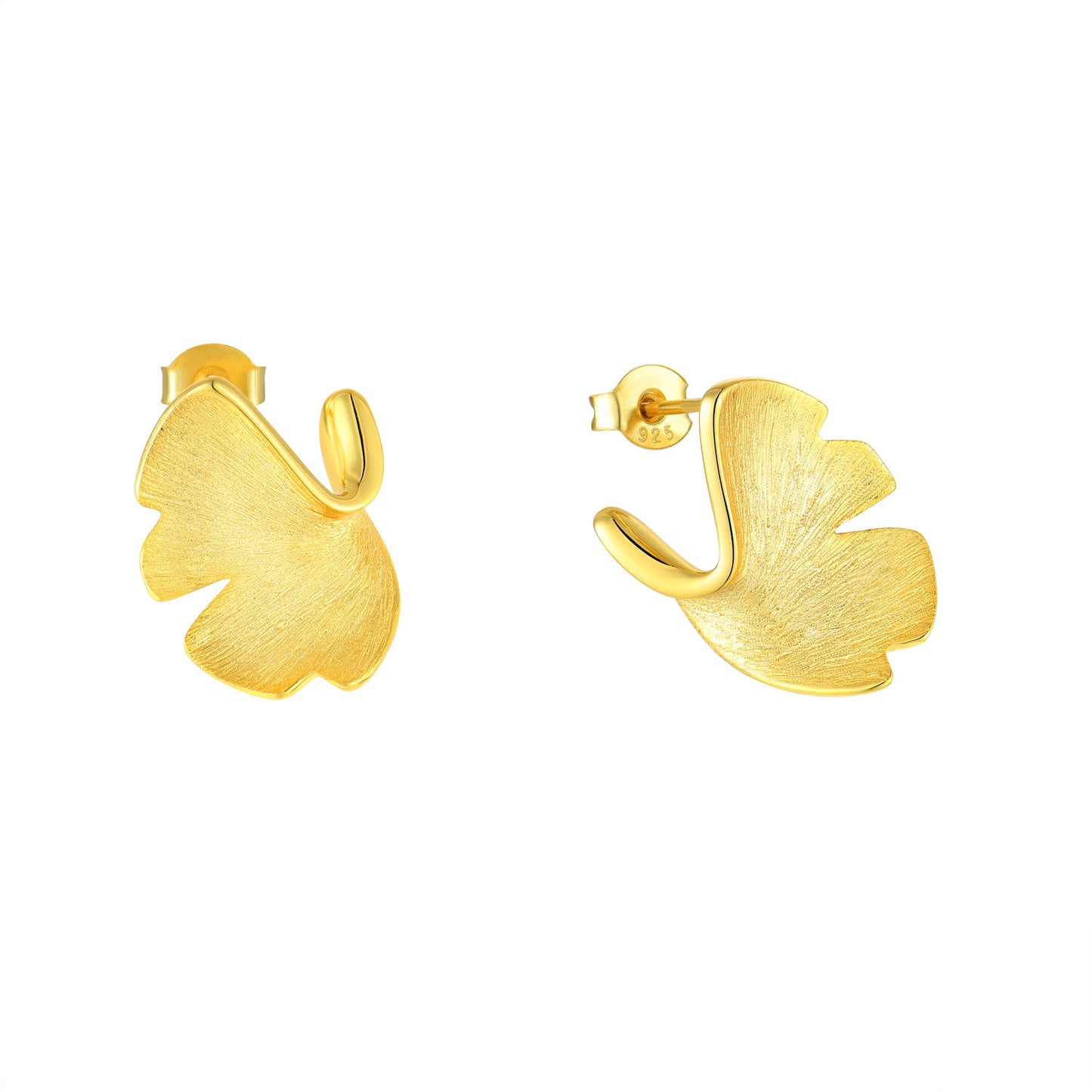 Gingko Bloom Earrings | 925 Sterling Silver - 14K Gold Plating