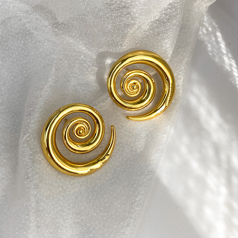 Vorta Spiral Hoops | 18K Gold Plated