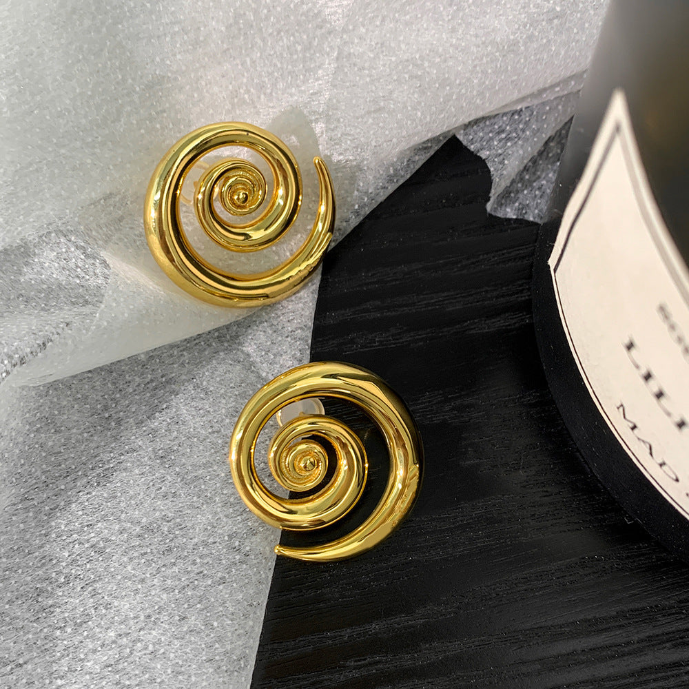 Vorta Spiral Hoops | 18K Gold Plated