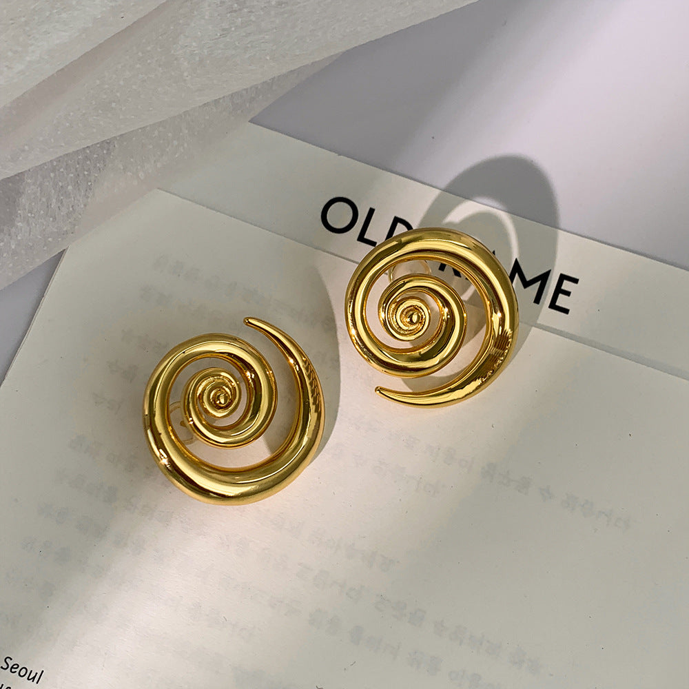 Vorta Spiral Hoops | 18K Gold Plated
