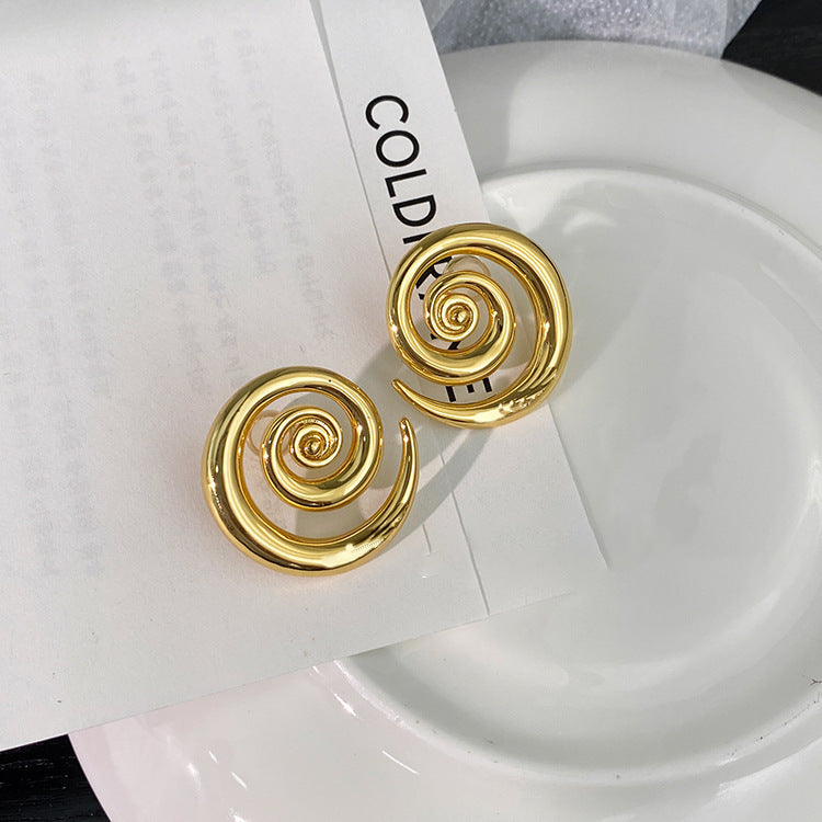 Vorta Spiral Hoops | 18K Gold Plated