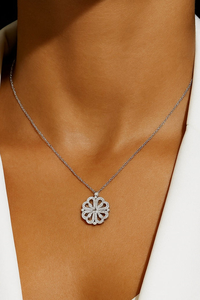 Clover Heart Necklace | 925 Sterling Silver