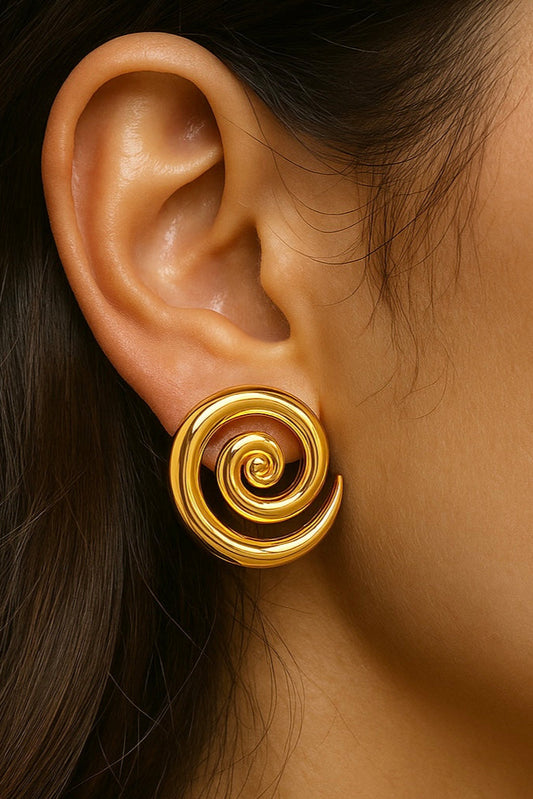 Vorta Spiral Hoops | 18K Gold Plated