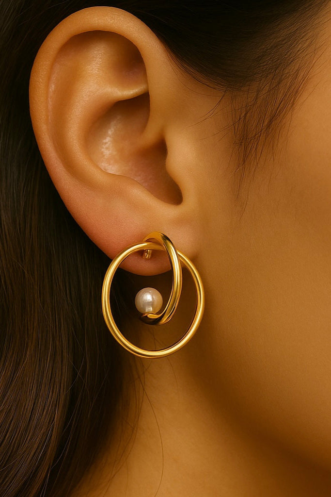 Orbit Pearl Hoops
