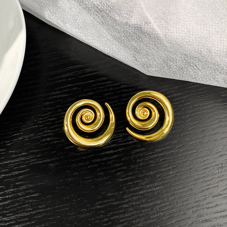 Vorta Spiral Hoops | 18K Gold Plated